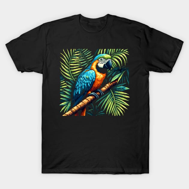 parrot lover - pixel parrot lover T-Shirt by vaporgraphic